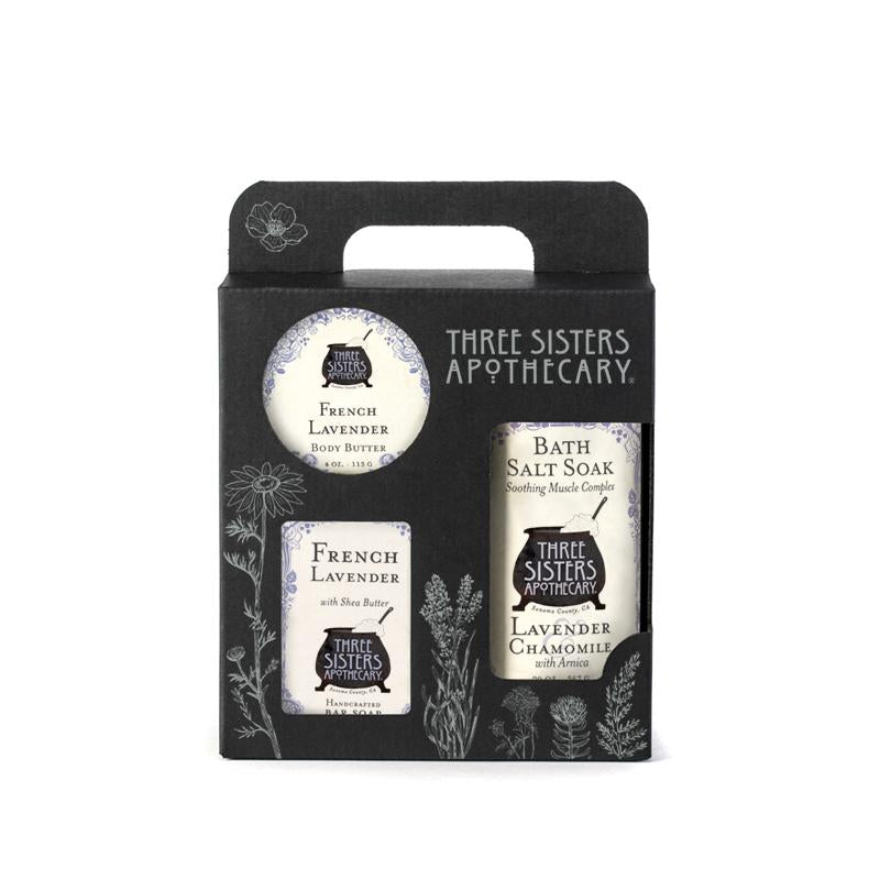 Three Sisters Apothecary Bath and Body Gift Tote Trio