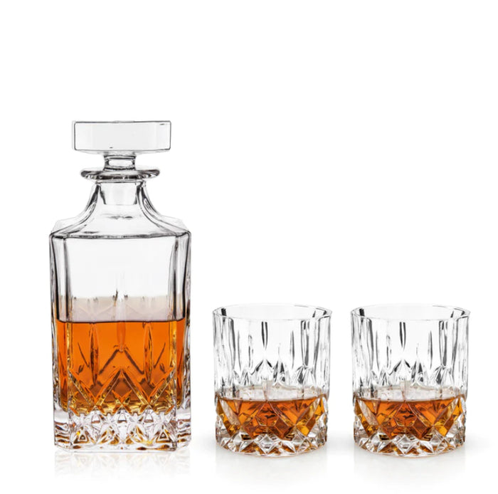 3 Piece Decanter and Glass Set