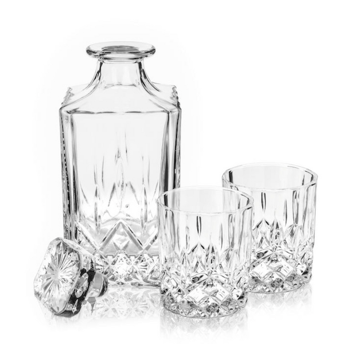 3 Piece Decanter and Glass Set