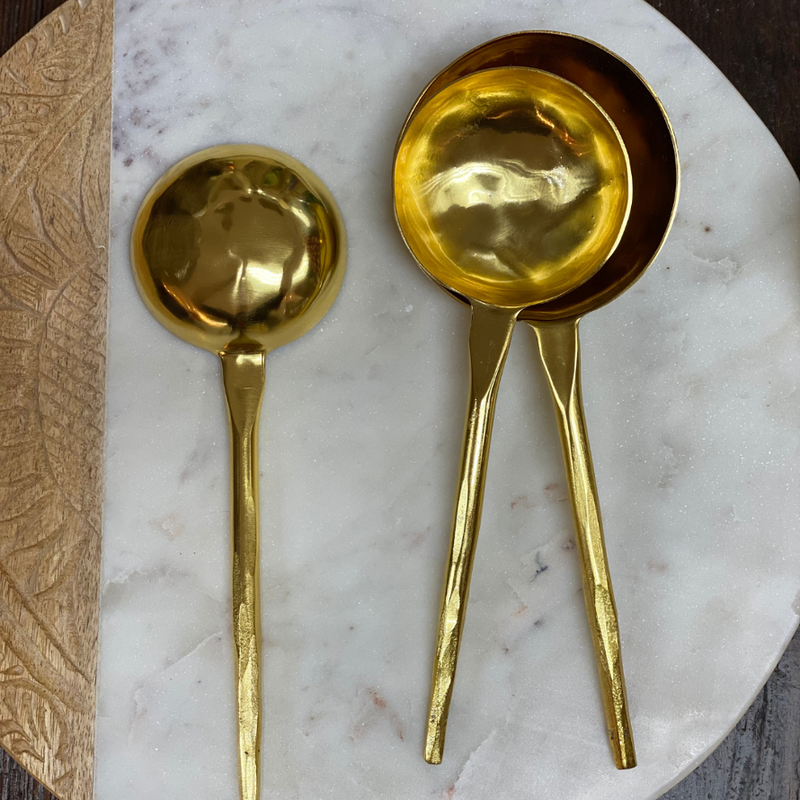 Gold Stainless Steel Scoops - Set of 3