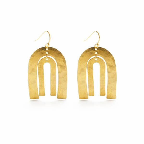 Acro Iris Gold Earrings by Minds Eye Design